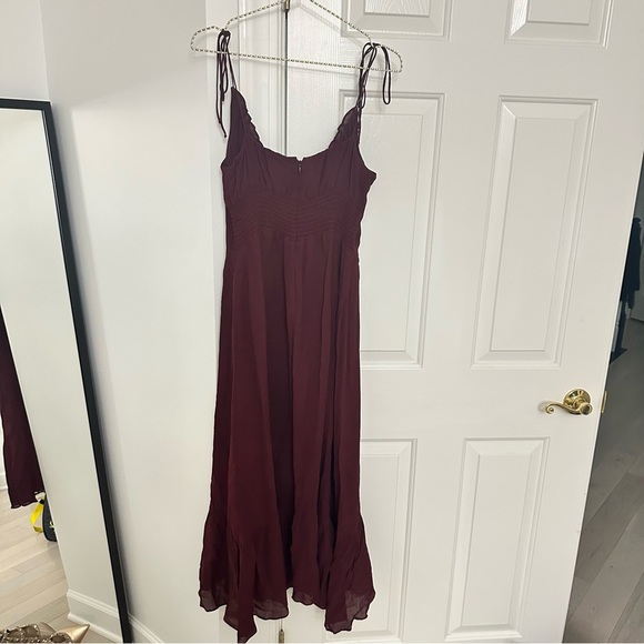 Reformation Red Midi Sundress Spaghetti Strap - Picture 8 of 9